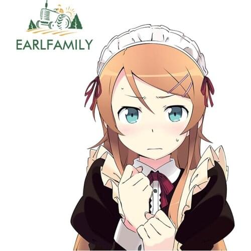 EARLFAMILY 13cm x 9.7cm for Kirino Maid Anime Car Sticker Vinyl Car Wrap Decal Air Conditioner Waterproof Personality Graphics