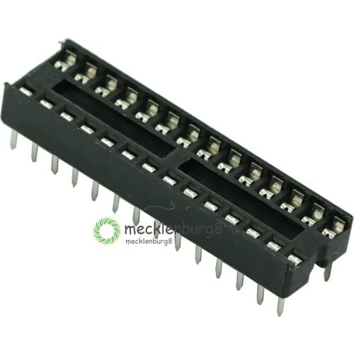 10PCS 28 Pin DIP SIP Round IC Sockets Adaptor Solder Type Narrow New
