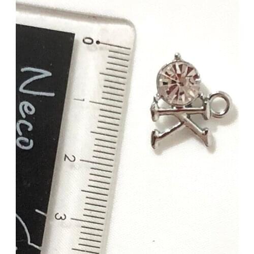 10pcs/lot OK Rhinestone Dangle Handmade Charms Pendant DIY for Bracelet Necklace Bag