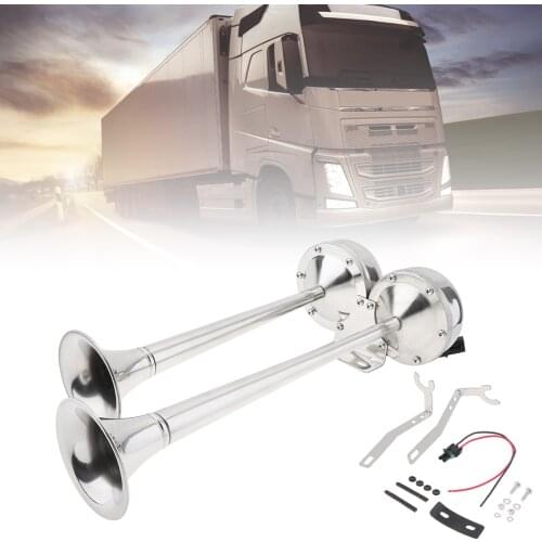 12V / 24 V 100~115 DB Universal Electrical Super Noisy Dual Trumpet Air Horn Waterproof Dustproof No Need Compressor