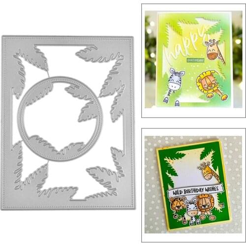 2021 New Rectangle and Round Metal Cutting Dies For DIY Craft Making Plant Leaves Background Card Scrapbooking Album No Stamps
