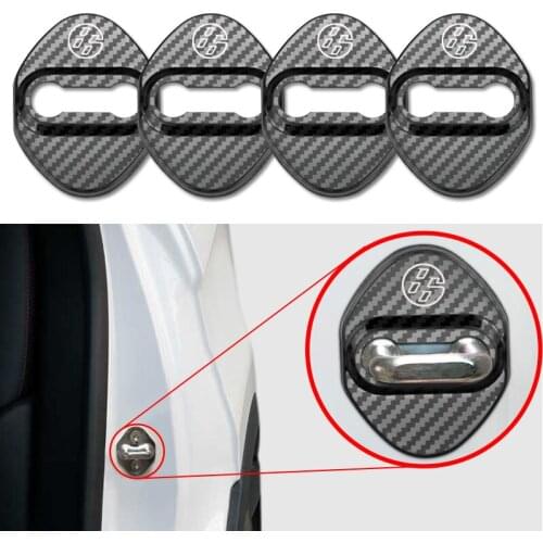 4pcs Car Styling Door Lock Decoration Protection Cover Emblems Case For Toyota 86 C-HR avensis auris hilux Corolla Camry RAV4