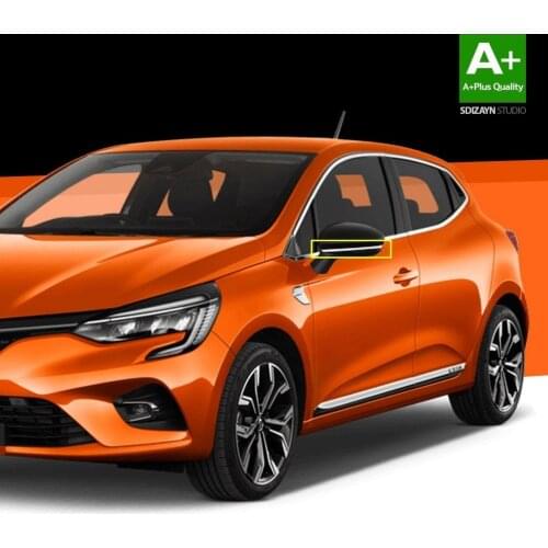 Free Shipping New High Quality Car Chrome Door Side Mirror Rearview Strip Chrome Cover Trim Accessories For Renault Clio 5 2019