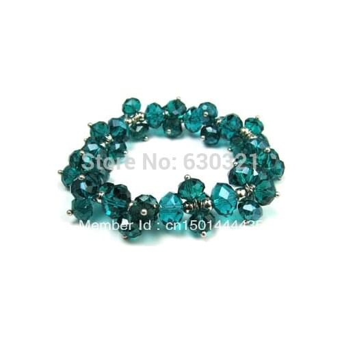 Free shipping hot selling 8mm and 12mm Cluster crystal glass beads Bracelet women handmade bracelet