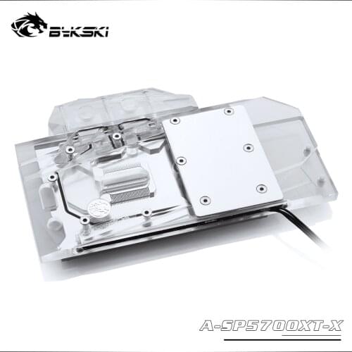 Bykski GPU full-cover water-cooled block radiator for MSI RX 5700 XT MECH / EVOKE, Sapphire RX 5700 XT, Dataland Red devil