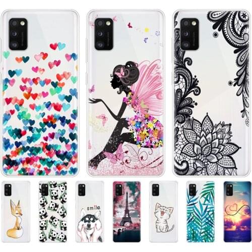 For Samsung A41 Case 6.1" Soft Silicon Phone Cover For Samsung A41 A415 SM-A415fzwmser Bumper Skin transparent shockproof