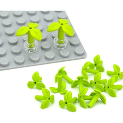 DIY Plants Bricks 37695 Carrot Leaves City House Garden Stem With 3 Leaves Grass Buildings Blocks Accesories MOC Parts Toys