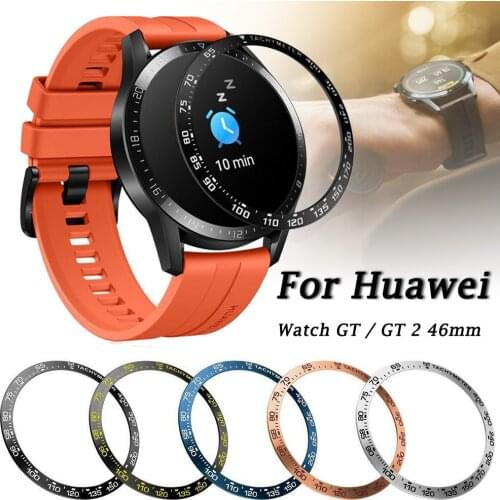 For Huawei Watch GT2 46mm GT 2 Bezel Ring Styling Frame Case Cover Protection For Galaxy Watch 46mm Stainless Steel Bezel #B