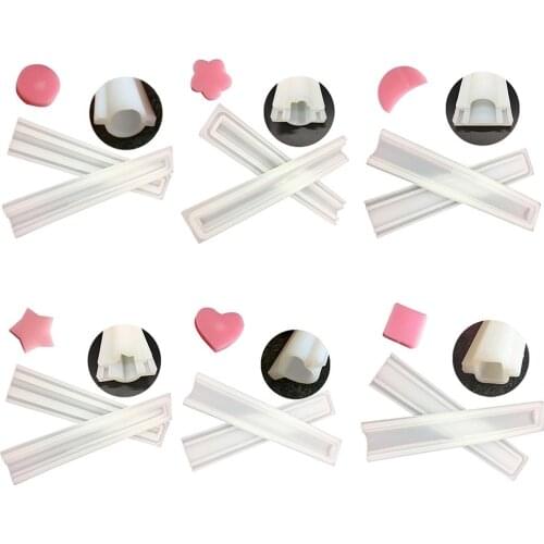 Round Heart-shaped Plum Blossom Shape Five-pointed Star Shape DIY Handmade Silicone Soap Tube Shape Mould