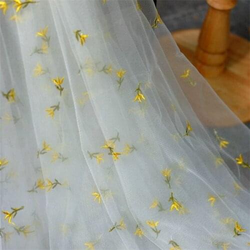 Soft Mesh FabricEmbroidered Lace Sewing For Skirt Baby Clothes Embroidery Hanfu WomenS Dress Handmade DIY Cloth