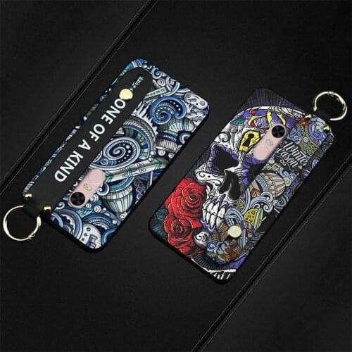 Soft Cute Phone Case For Xiaomi Redmi Note4/Note4X Phone Holder For Woman TPU Lanyard Durable
