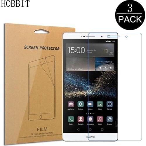 3PCS Premium Quality Transparent Anti-shock PET Screen Protector Film For Huawei P8 Max Anti-Scratch HD Tablet Film Not Glass
