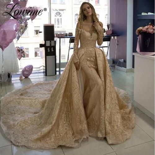 Dubai Gold Applique Luxury Long Evening Dresses 2020 Couture Boat Neck Celebrity Party Dress Saudi Arabia Vestido Robe De Soiree