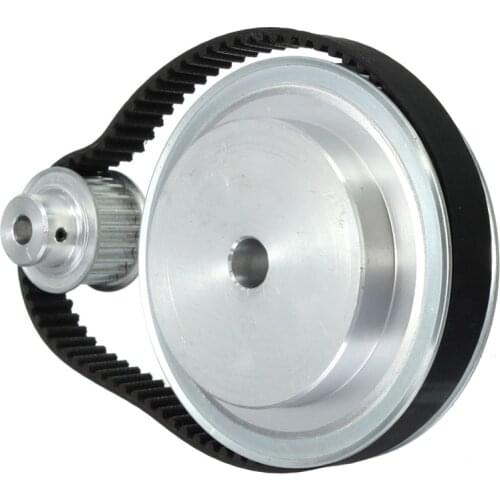 5M Timing Pulleys Bore 12 and 8mm + Rubber Belts Set for CNC Engraving Reducer Machine Ratio 3:1 Pulley Belt Kit Set Accessorie