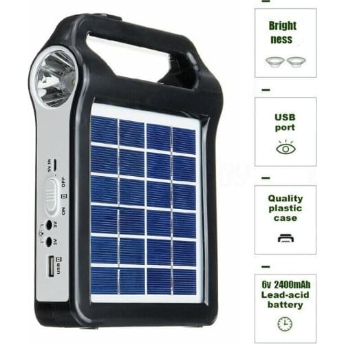Portable Solar Panel Generator System USB Port Built In Lighting Lamp Portable USB Port Built In Lighting Lamp