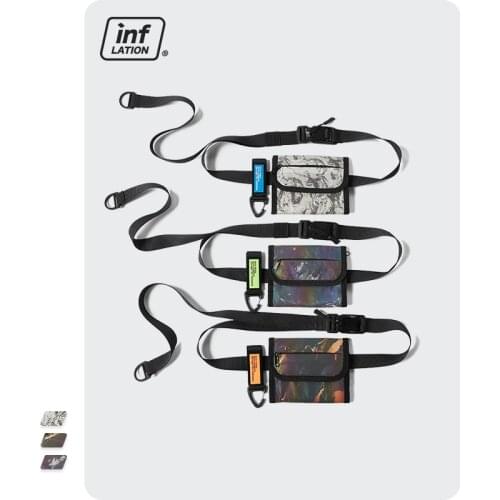 INFLATION Reflective Chest Bag Men Street Wear Fanny Pack Men Hip Hop Waist Bag Unisex Mini Crossbody Bag 458AI2021