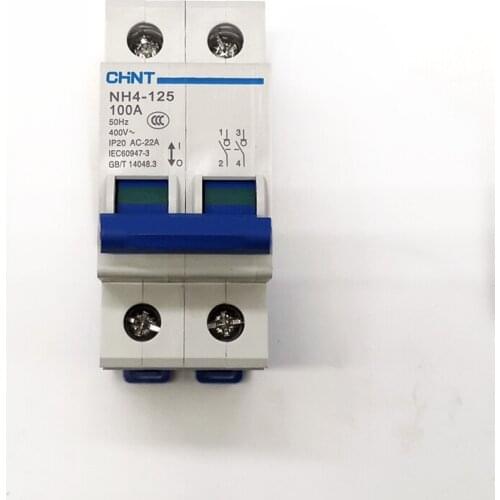 CHINT Switch Disconnector Isolation Circuit Breaker NH4-125 2P 32A 63A 100A 125A Isolation Switch