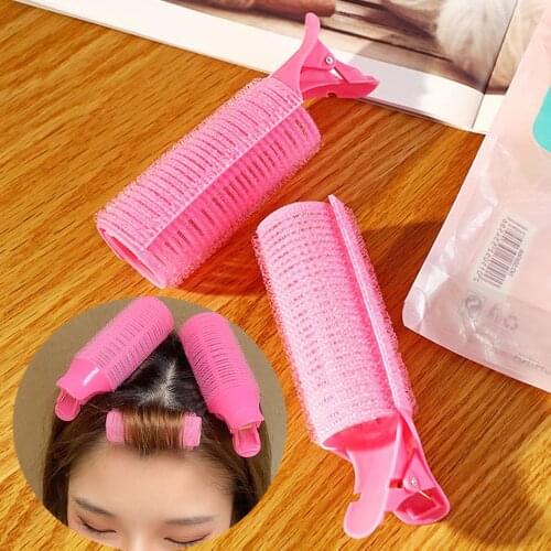 2 Pcs Pink Hair Curlers Set Sleeping Overnight Reusable Hair Root Fluffy Clip Women Girls Portable Styling Tools