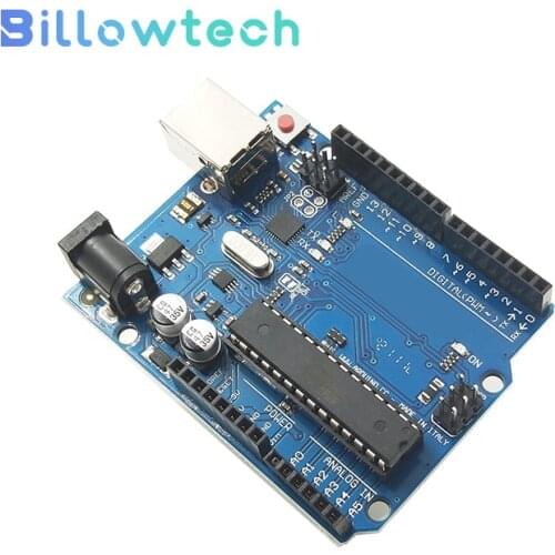 1 Set High-quality UNO R3 Official ATMEGA16U2+MEGA328P Chip For Arduino UNO R3 Development Board + USB CABLE