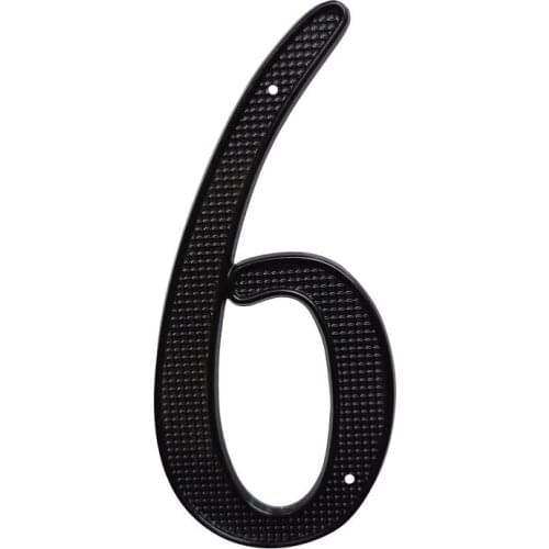 10cm Black House Number 4" Door Outdoor Mailbox Numbers Huisnummer Numeros Para Casa Street Address Nail on Metal Zinc Numbers