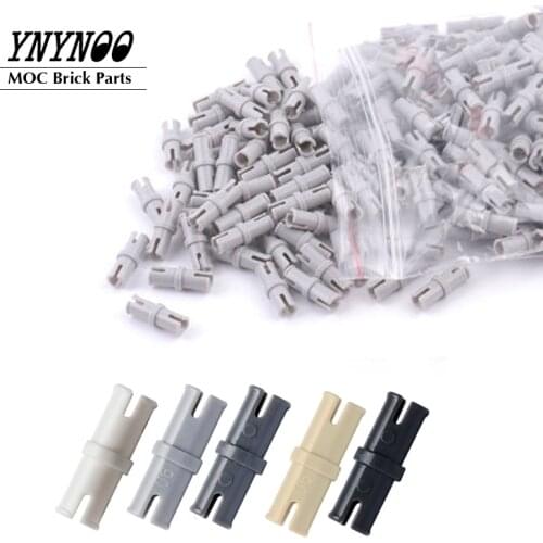 100Pcs High-Tech Smooth Pins without Friction Ridges Lengthwise 3673 MOC Building Blocks Bricks DIY Toys Parts Tech Cars Panels