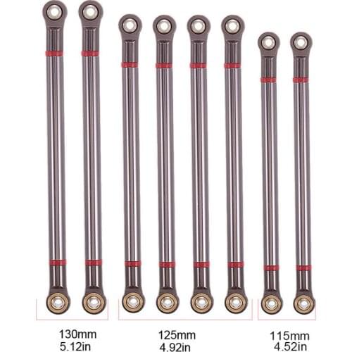 New 8pcs/lot Aluminum Alloy Link Rod Unassembled Kit 313MM Wheelbase for 1/10 RC Car Crawler Axial SCX10