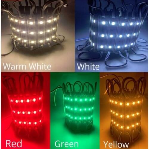 Free shipping 5730 Modules DC 12V 3Leds Waterproof Outdoor light IP65 red blue green Sign Led Backlights For Channel Letters