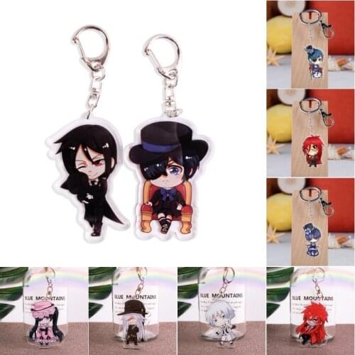 Anime Black Butler Keychain Badge Cartoon Cosplay Pendant Props Accessories