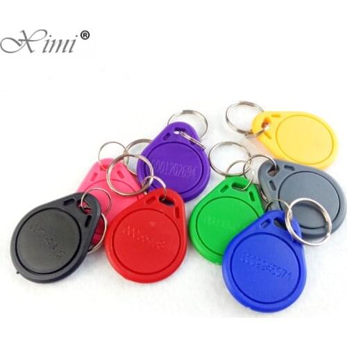 RFID IC keyfobs 13.56 MHz keychains NFC key tags ISO14443A MF 1k token tag for smart access control system