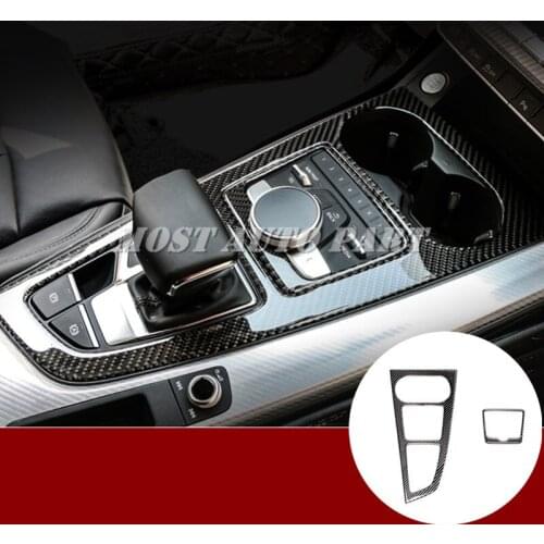 Carbon Fiber Center Console Gear Box Frame Cover Trim For Audi A4 S4 2016-2020 Car accesories interior Car decoration