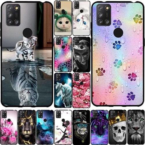 For Alcatel 3X 2020 Case Cover Black Silicone Soft TPU Protective Back Covers For Alcatel 3X Case 2020 Case Cute Anime Cartoon