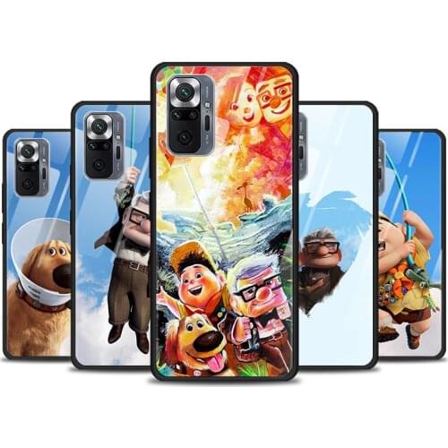 Disney Up For Xiaomi Redmi K40 K30 K20 9T 9C 9A 9 8A 7 Pro Plus Tempered Glass Phone Case
