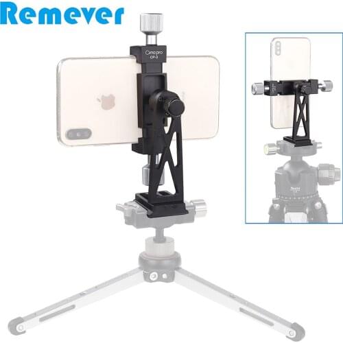 CNC Aluminum Alloy Mounts Holder for iPhone Samsung Xiaomi Huawei Mobile Phones Stands with Quick Release Plate for Tripod