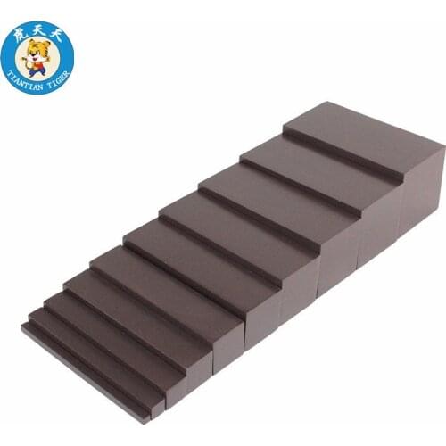 Montessori Baby Wooden Toys For Children Sensory Toys Teaching Supplies Educational Brown Stairs