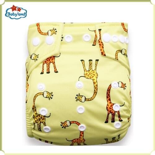 Babyland Cloth Diapers Baby Nappy Microfleece Pocket Diapers Newborn to kids Reusable Diaper 0-3 Years Diapers With Absorbents