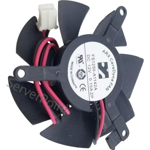 For ARX FS1250-A1142A FS1250A1342A DC 12V 0.15A 2-wire Server Round Fan