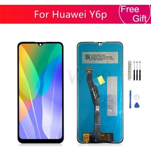For Huawei Y6p LCD display Touch Screen Digitizer Assembly With Frame MED-LX9 MED-LX9N LCD Replacement Repair Parts 6.3"