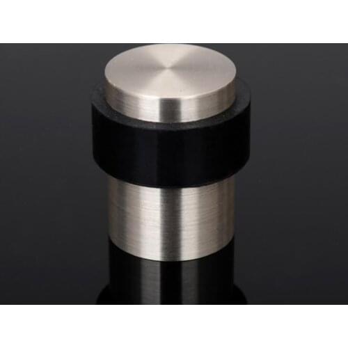 Door Stopper, Heavy Duty Stainless Steel Door Stop No Need to Drill, with Protective Rubber Band Anti-Slip for Office, Home