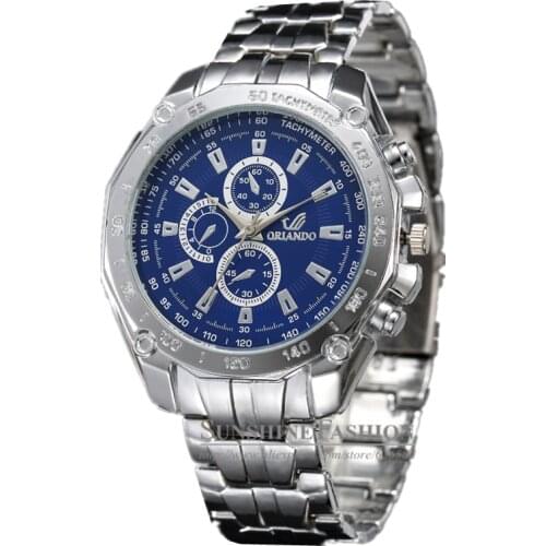Gogoey Mens Silver Watch