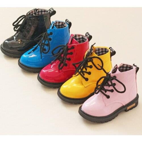 JEENSISOME Leather Boots For Girls