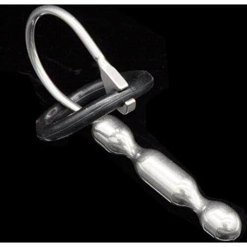 Stainless Steel Short Urethral Sounding Rod Penis Plug Insertion For Men Erotic Sex Toys Urethral Sound Dilator Beads Cock Ring