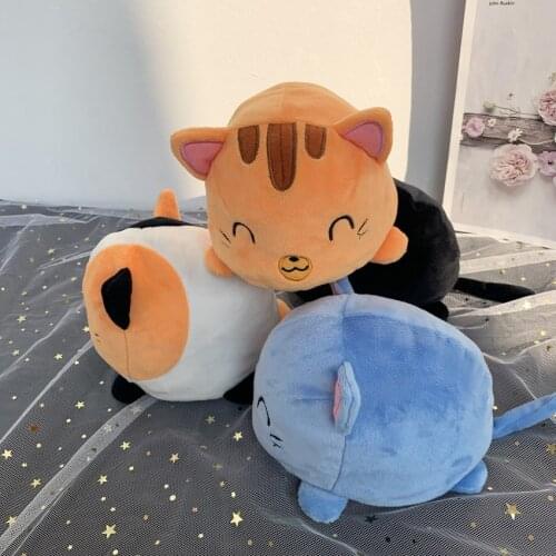 Kawaii Two-sided Cat gato Plush Toys Mood Cat Emotion Cat Gato Doll Double-Sided Flip Doll Peluches For Pulpos Kid Gift