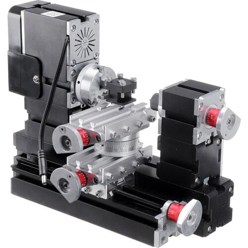 TZ20002MR Mini Wood Lathe 12V DC 5A 60W Multi-purpose Metal Rotating Lathe Machine 12000r/min Motor 110V US /220VEU Plug