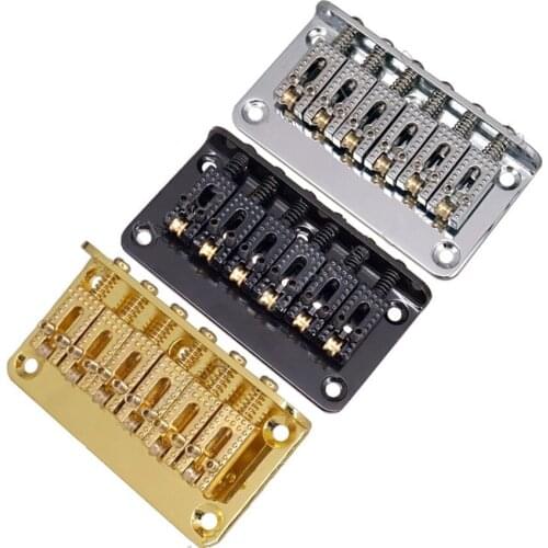 A Set of 78mm 6 String Roller Saddle Bridge for Electric Guitar accessories parts Chrome & Gold & Black for choose