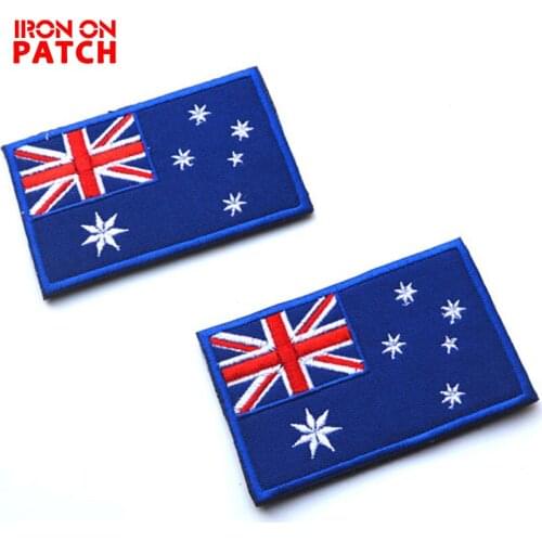 National Flag Of Australia Embroidered Tactical Patch Hook& Loop Embroidery Badges Fabric Military DIY Badges For Clothes PATCH