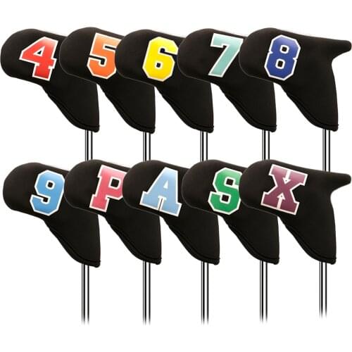 New golf irons headcover Neoprene Print each color number Fit All Brands Golf Iron Cover