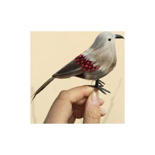 Mini cute 12cm Pearl bird model toy plastic & furs simulaiton small bird model gift 1217
