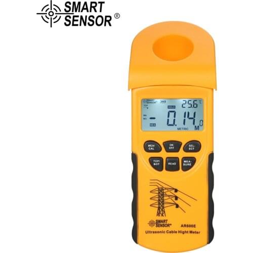 SMART SENSOR AR600E Digital Ultrasonic Cable Height Meter Handheld Height Cable Tester Measuring the Height of Overhead Cables