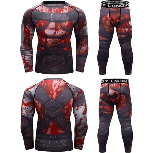 Jogging Rashguard And Leggings High Quality 3D Printed MMA Sets Males Tracksuit New Design