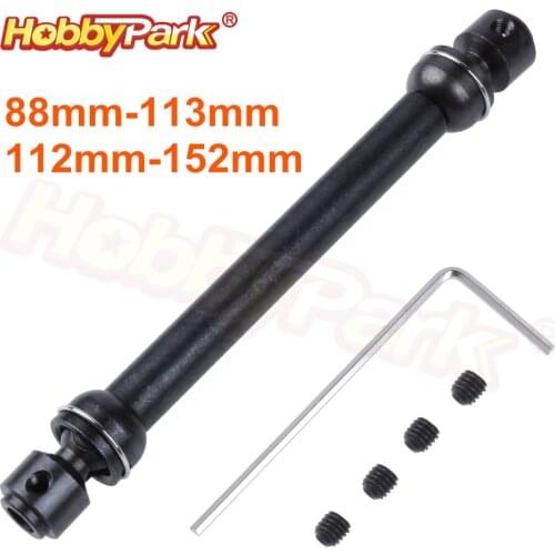 88mm-113mm / 112mm-152mm Heavy Duty Metal Steel Drive Shaft For Axial SCX10 90046 RC4WD D90 Wraith RC Crawler Car Hop Up Parts